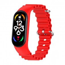 Ремінець для Xiaomi Mi Band 3/4/5/6/7 Ocean Band Red