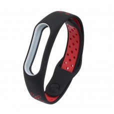 Ремінець для Xiaomi Mi Band 2 Nike Колір Чорно-Червоний