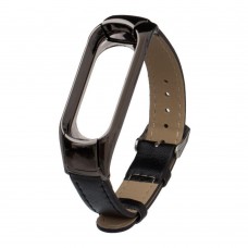 Ремінець для Xiaomi Mi Band 3 Leather Колір Чорний