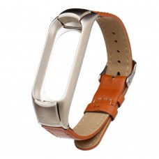 Ремінець для Xiaomi Mi Band 3 Leather Колір Коричневий