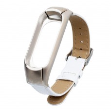 Ремінець для Xiaomi Mi Band 3 Leather Колір Білий