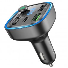 FM-трансмітер Borofone BC48 Broad QC3.0 car BT FM transmitter Чорний