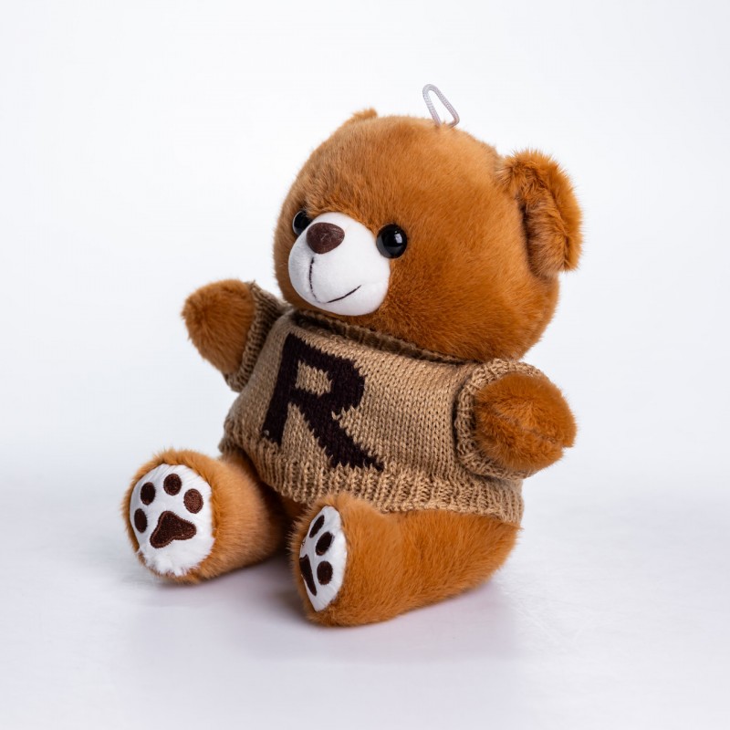 М'яка іграшка-брелок Мишка в коричневому светрі 20 см плюшевий ведмедик 509-28BRBR