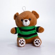 М'яка іграшка-брелок Ведмедик у зеленому светрі 20 см плюшевий ведмедик 509-28BRGR
