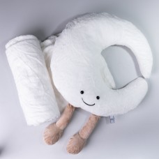 М'яка іграшка-подушка з пледом Місяць 170*110 см 3в1 Білий 520-21M
