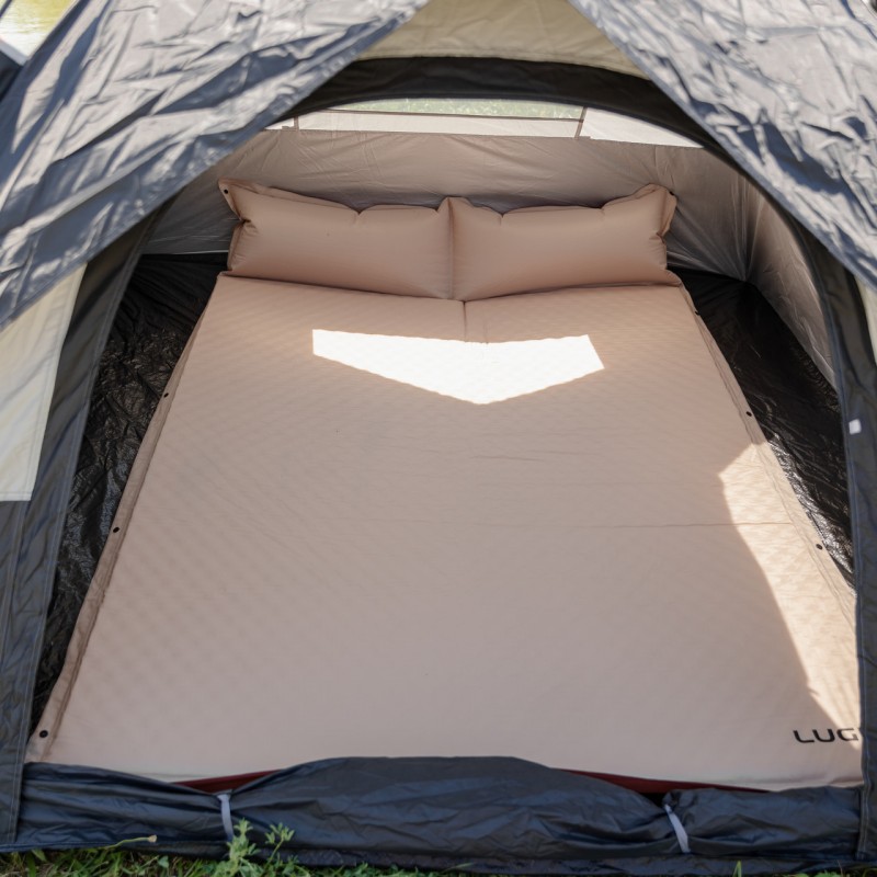 Надувний матрац 190х130см туристичний похідний в намет Camping Lugi, самонадувний кемпінговий підголівник комфортний LU-027