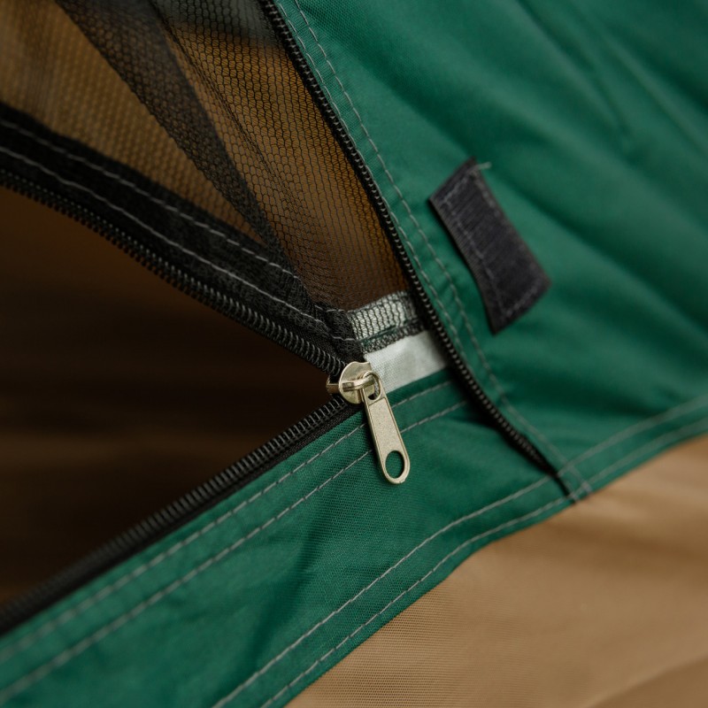 Намет кемпінговий 3-місний з тентом 235*235*155 см зелений LU005GR