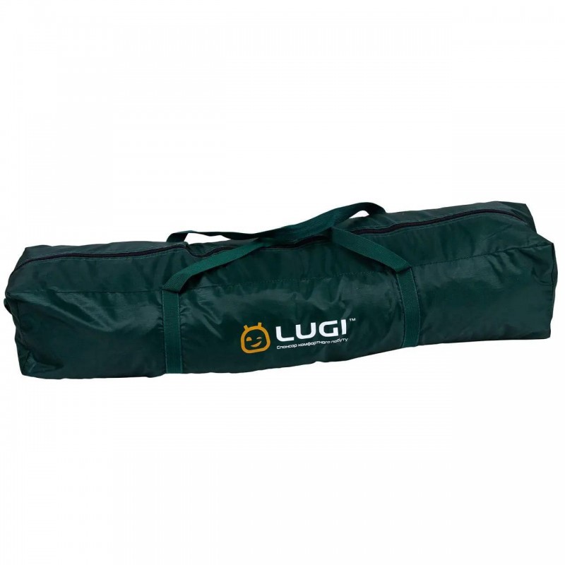 Намет кемпінговий 3-місний з тентом 235*235*155 см зелений LU005GR