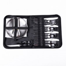 Набір посуду для пікніка на 4 особи 24 предмети Сріблястий HP-21-1