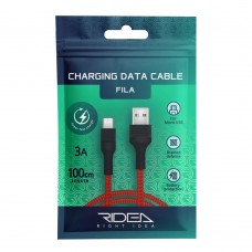 Кабель USB Ridea RC-M112 Fila Micro 3A Червоно-Чорний