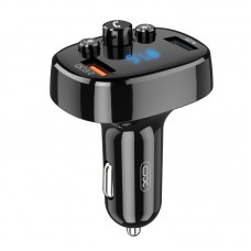 FM-трансмітер XO BCC03 car charger 18W QC 3.0 Чорний