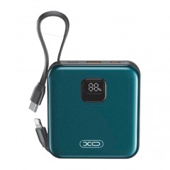Универсальная Мобильная Батарея Power Bank XO PR235 22.5W with built-in iP and TYPE-C cable 10000 mAh Серо голубой