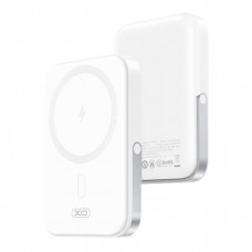 Універсальна Мобільна Батарея Power Bank XO PR242 PD20W Magnetic wireless 15W Type-C with U-shaped holder 5000mAh Білий