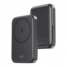Універсальна Мобільна Батарея Power Bank XO PR242 PD20W Magnetic wireless 15W Type-C with U-shaped holder 5000mAh Чорний