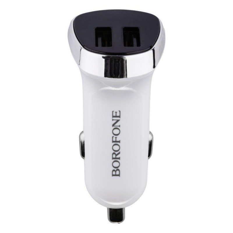 Автомобільний Зарядний Пристрій Borofone BZ15 2USB 2.4A Колір Бiлий