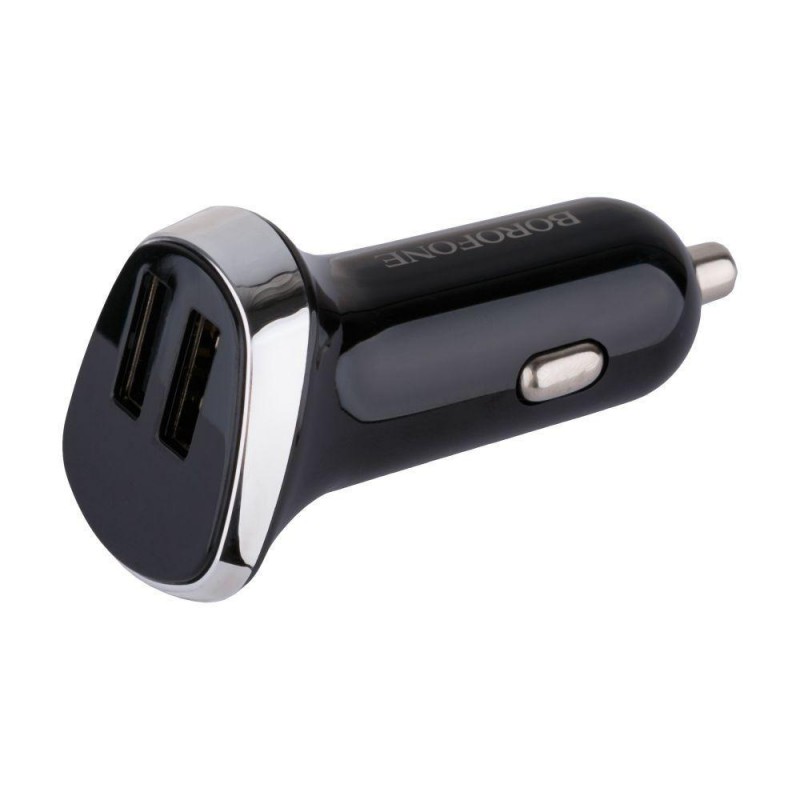 Автомобільний Зарядний Пристрій Borofone BZ15 Lightning 2USB 2.4A Колір Бiлий