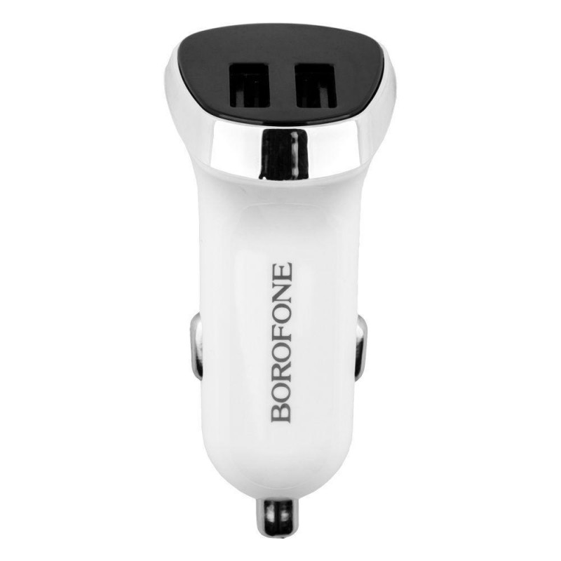 Автомобільний Зарядний Пристрій Borofone BZ15 Micro 2USB 2.4A Колір Бiлий