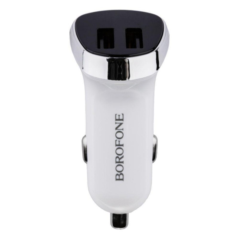 Автомобільний Зарядний Пристрій Borofone BZ15 Type-C 2USB 2.4A Колір Бiлий