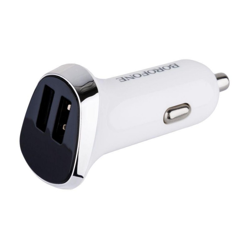 Автомобільний Зарядний Пристрій Borofone BZ15 Type-C 2USB 2.4A Колір Бiлий