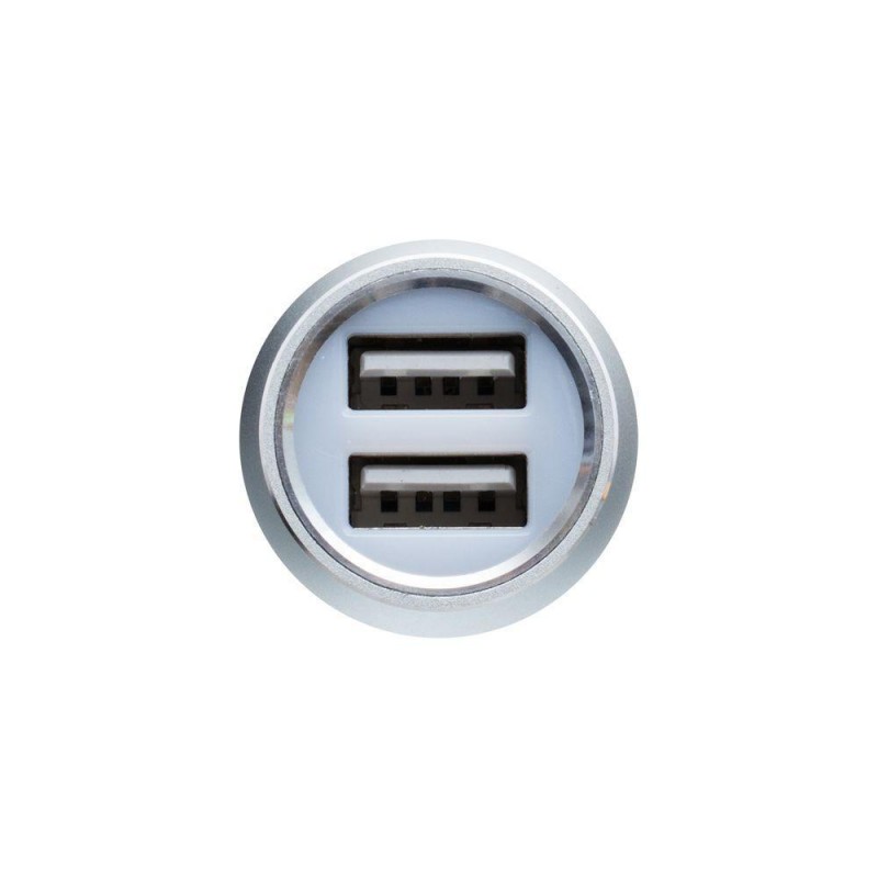 Автомобільний Зарядний Пристрій Hoco Z7 Transformer 2USB Колір Сталевий