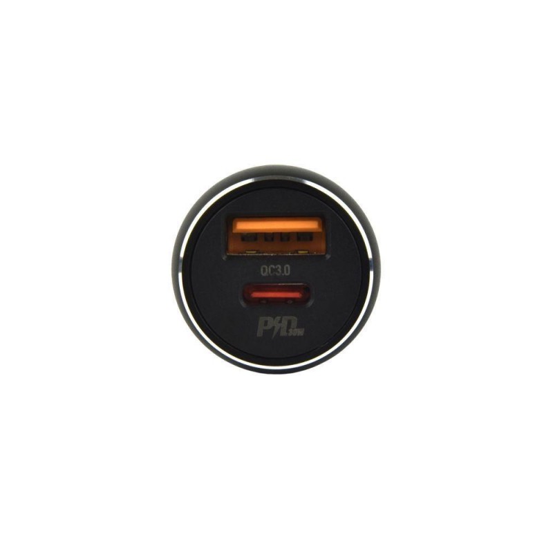 Автомобільний Зарядний Пристрій Hoco NZ5 Smooth road PD30W+QC3.0 Type-C to Lightning Колір Чорний
