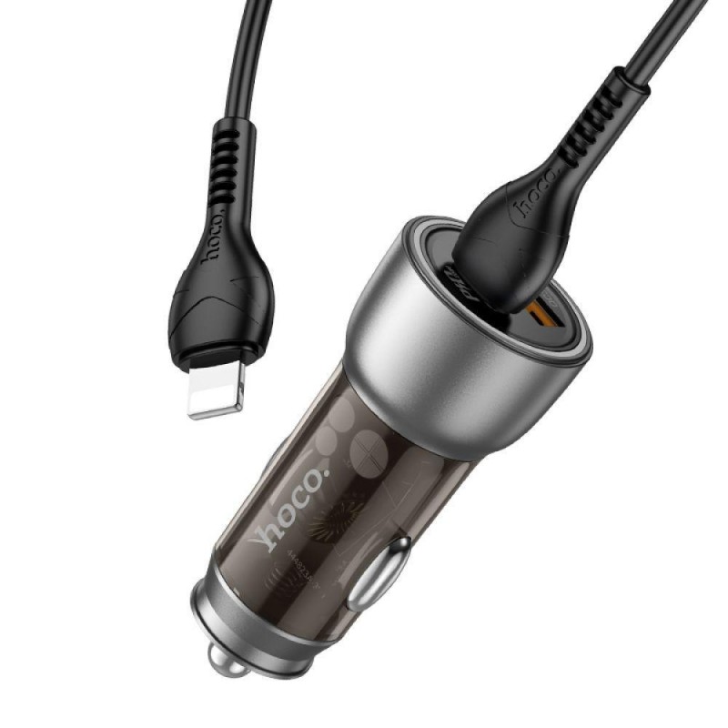 Автомобільний Зарядний Пристрій Hoco NZ8 Sprinter 43W PD25W+QC3.0 Type-C to Lightning Колір Помаранчевий
