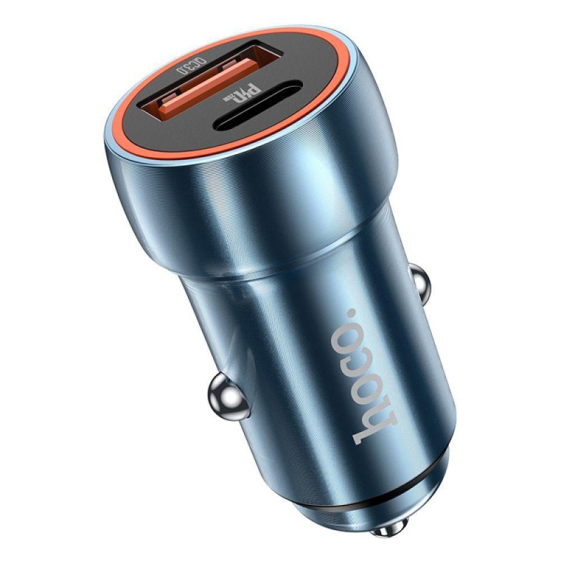 Автомобільний Зарядний Пристрій Hoco Z46A PD20W+QC3.0 Колір Сапфірово-синій