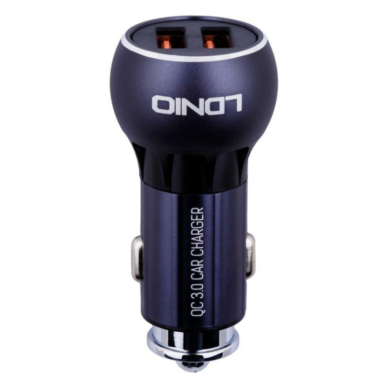 Автомобільний Зарядний Пристрій LDNIO DL-C503Q QC3.0 2USB 36W Type-C Колір Сіро-Чорний