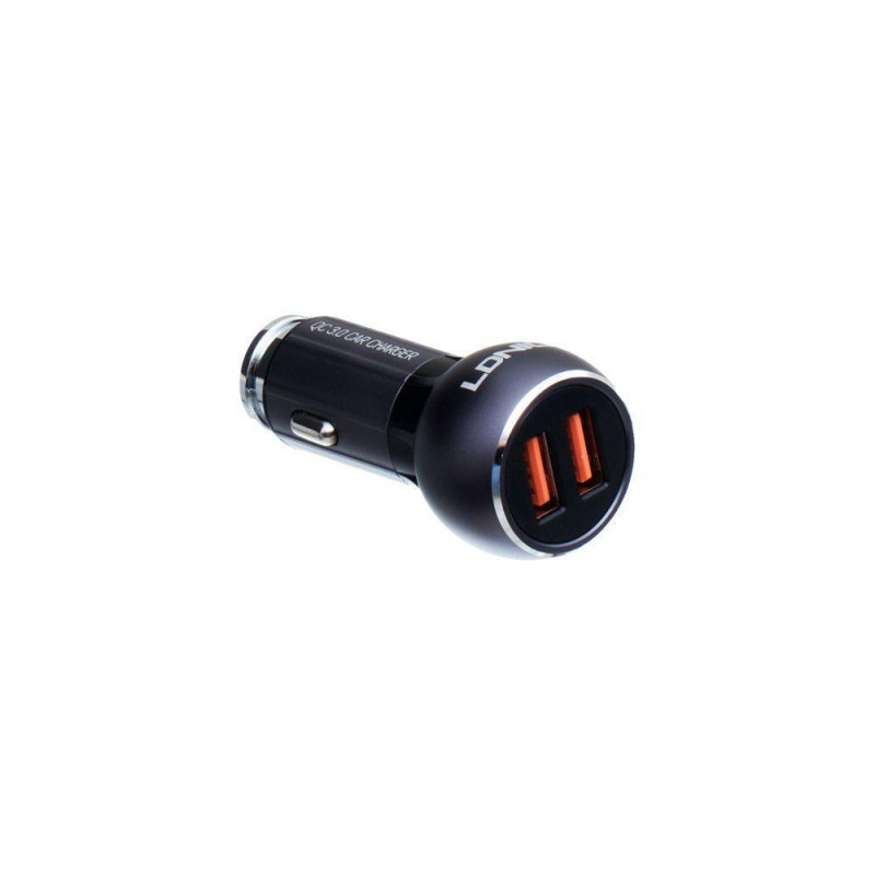 Автомобільний Зарядний Пристрій LDNIO DL-C503Q QC3.0 2USB 36W Type-C Колір Сіро-Чорний