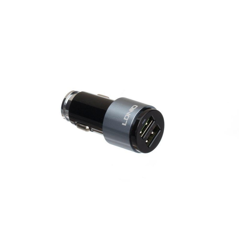 Автомобільний Зарядний Пристрій LDNIO DL-C403 2USB 4.2A Lightning Колір Чорно-Сталевий