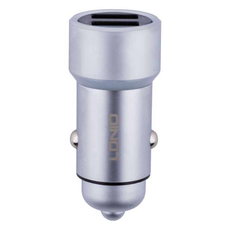 Автомобільний Зарядний Пристрій LDNIO DL-C302 2USB 3.6A Micro Колір Сталевий