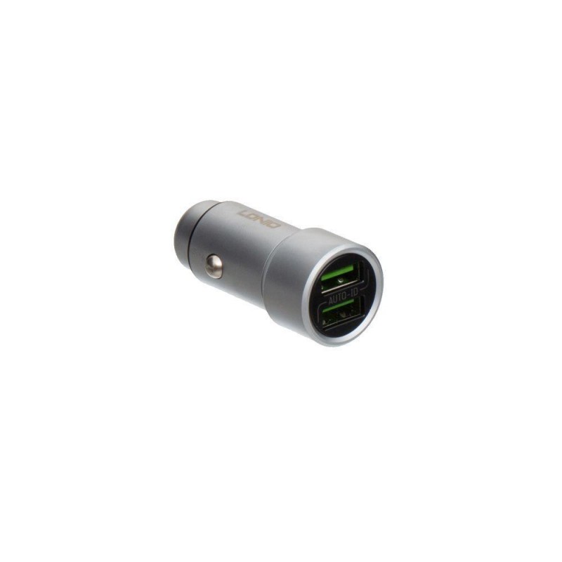 Автомобільний Зарядний Пристрій LDNIO DL-C302 2USB 3.6A Micro Колір Сталевий