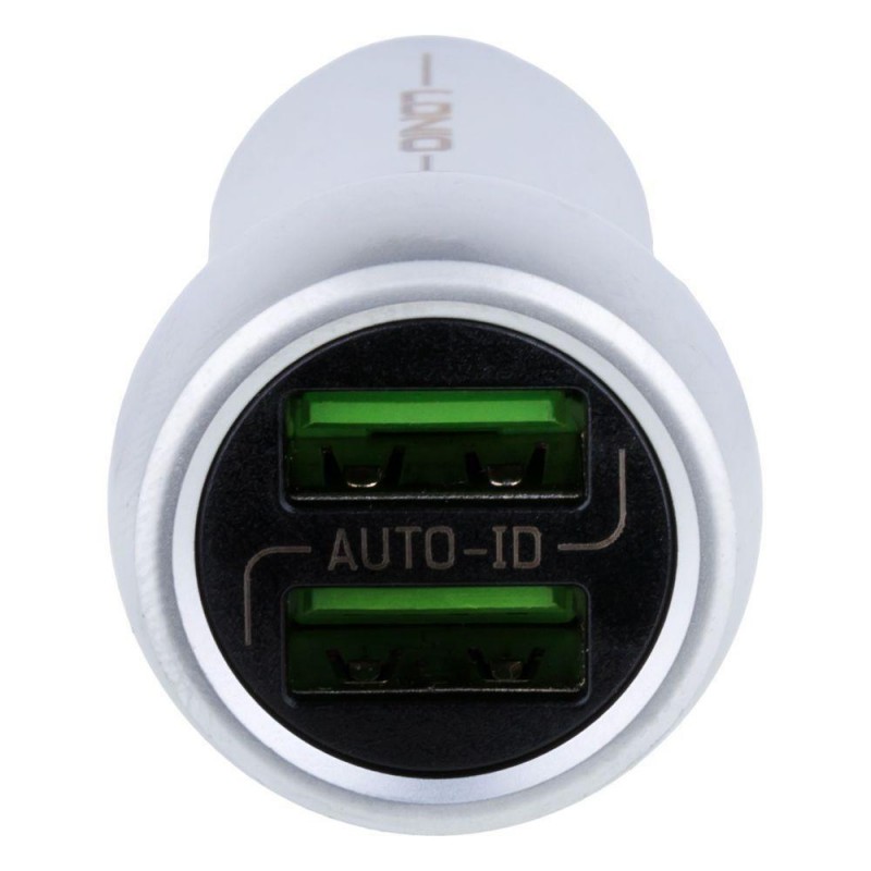 Автомобільний Зарядний Пристрій LDNIO DL-C401 Micro 2USB 3.6A Колір Сталевий