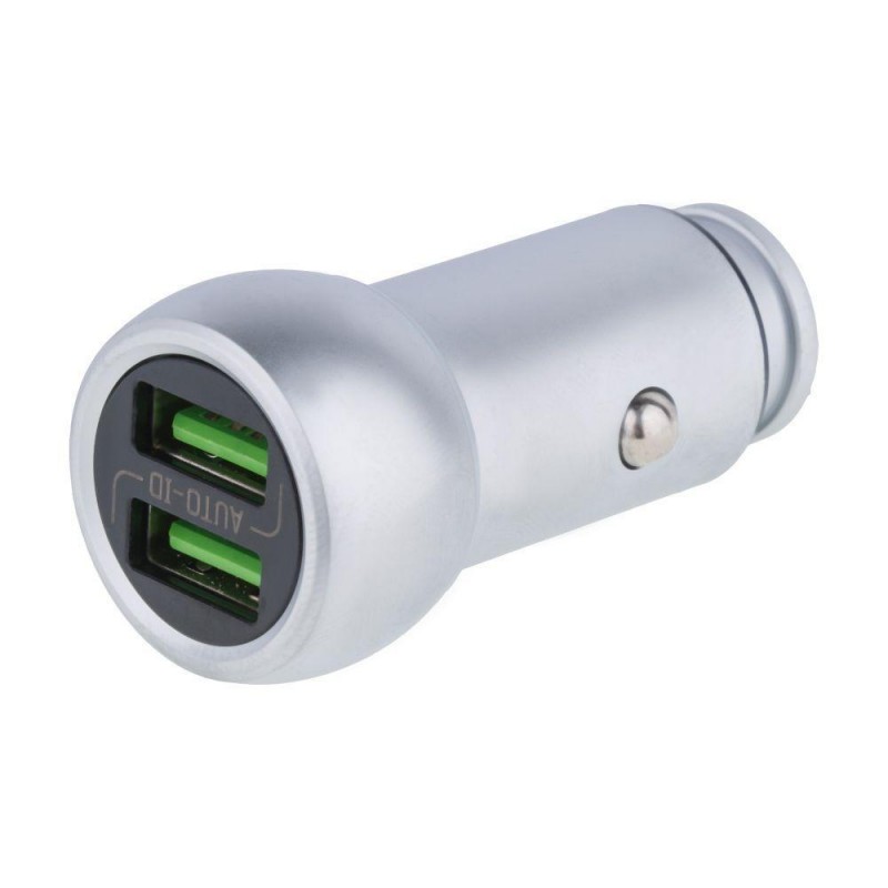 Автомобільний Зарядний Пристрій LDNIO DL-C401 Micro 2USB 3.6A Колір Сталевий