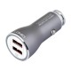Автомобільний Зарядний Пристрій LDNIO DL-C407Q QC3.0 2USB 36W Lightning Колір Сталевий