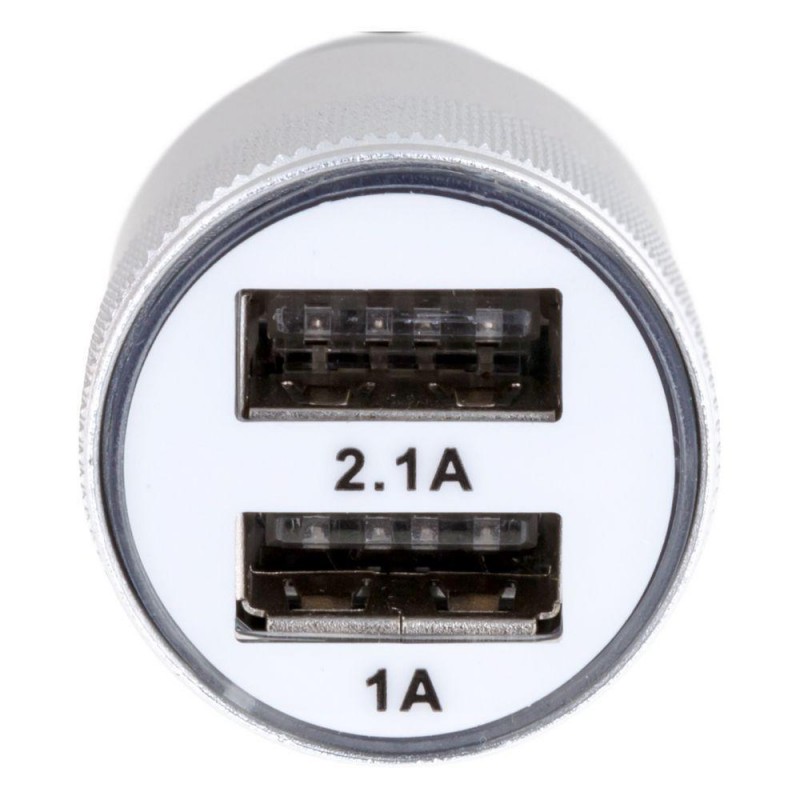 Автомобільний Зарядний Пристрій M-06 2 USB 2100 mAh Колір Чорно-Сталевий