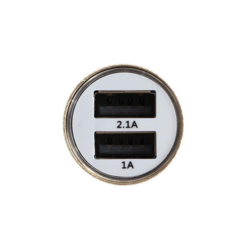 Автомобільний Зарядний Пристрій M-06 2 USB 2100 mAh Колір Чорно-Сталевий