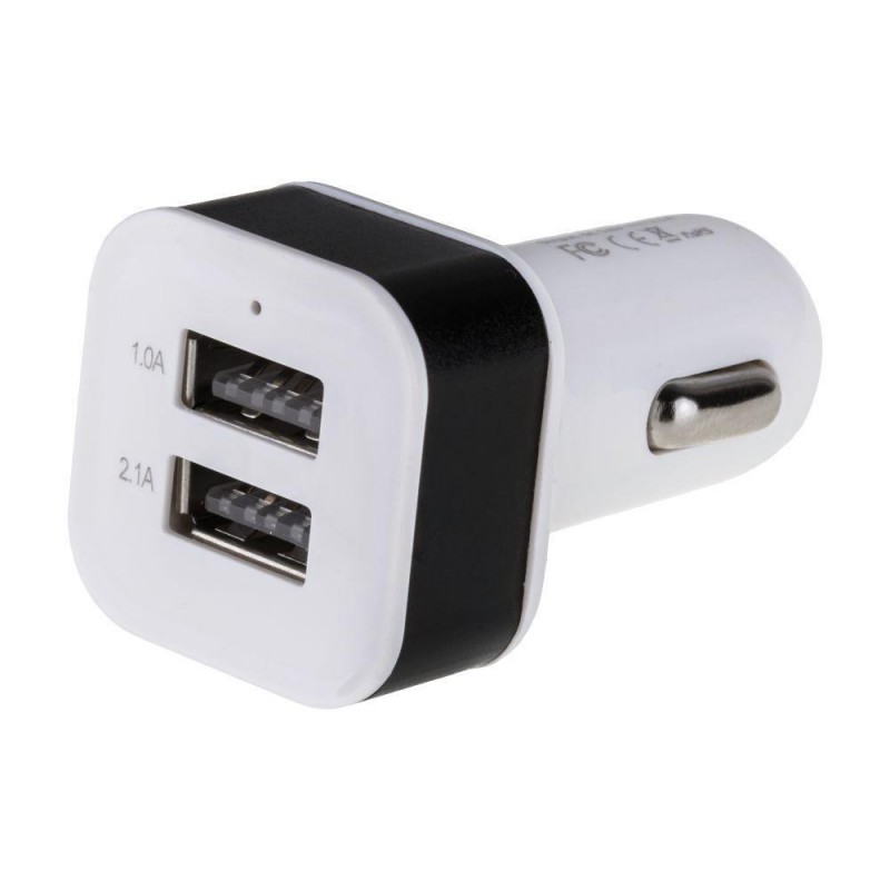 Автомобільний Зарядний Пристрій M-09 2 USB 2100 mAh Колір Чорно-Бiлий