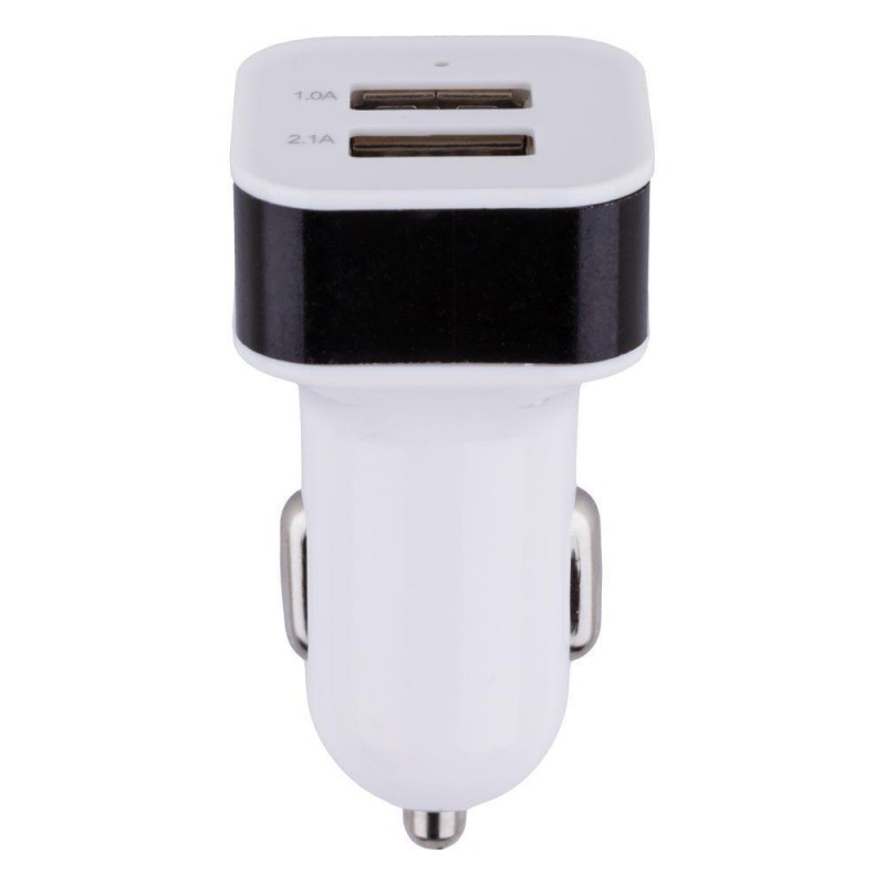 Автомобільний Зарядний Пристрій M-09 2 USB 2100 mAh Колір Чорно-Бiлий
