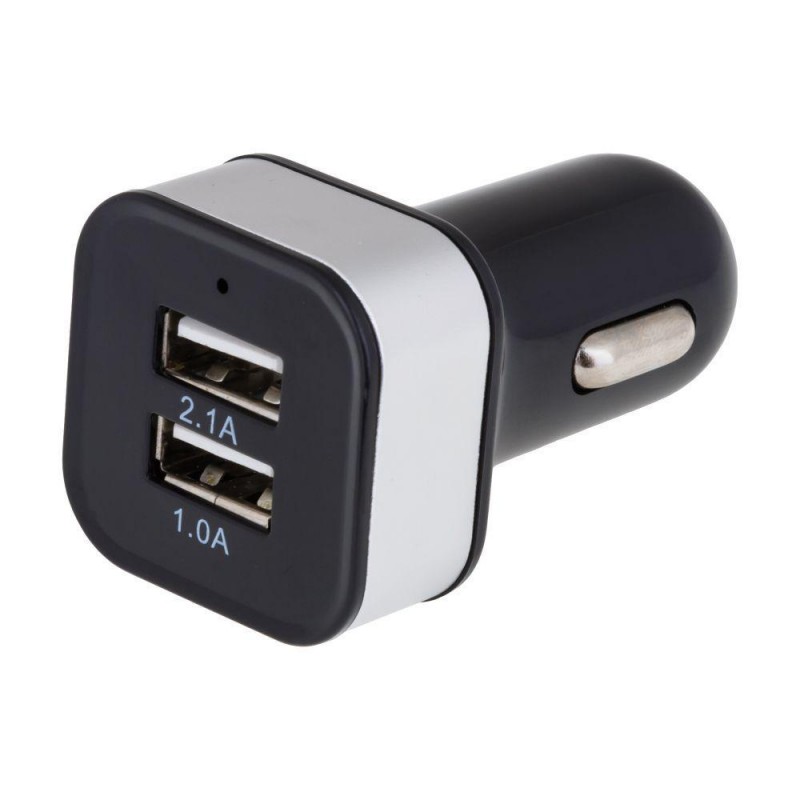 Автомобільний Зарядний Пристрій M-09 2 USB 2100 mAh Колір Чорно-Бiлий