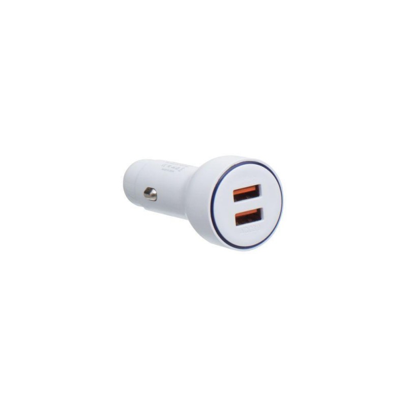 Автомобільний Зарядний Пристрій M-73 QC 3.0 2 USB 2400 mAh Колір Білий