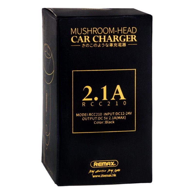 Автомобільний Зарядний Пристрій Remax RCC 210 Mushroom 2 USB 2.1A Колір Чорний