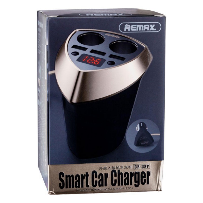 Автомобільний Зарядний Пристрій Remax CR-3XP Alien 3 USB Колір Чорний
