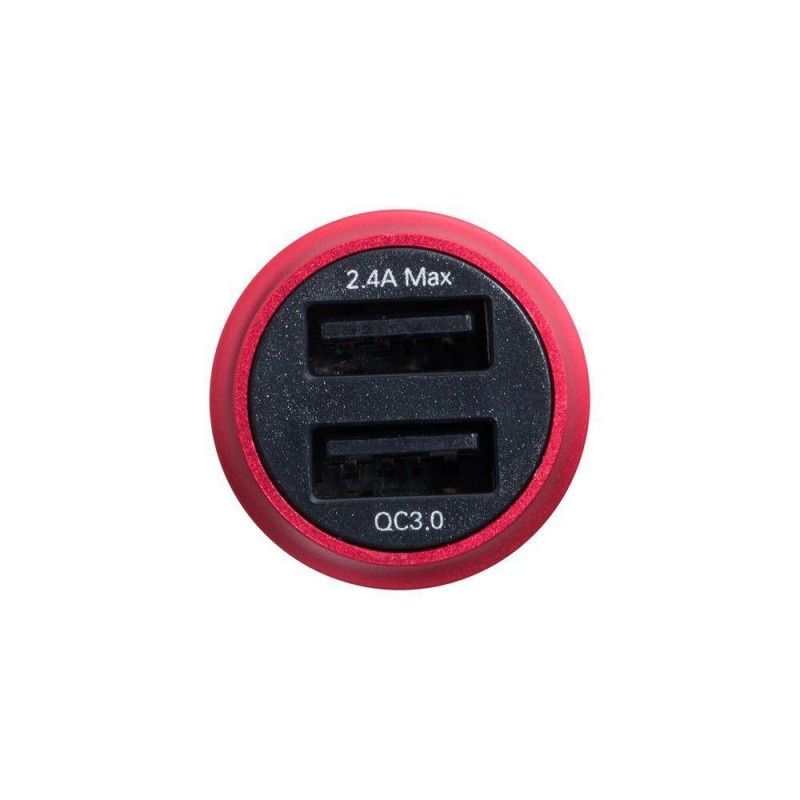 Автомобільний Зарядний Пристрій XO CC-12 QC 3.0 2USB Колір Червоний