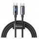 Кабель McDodo USB-C to USB-C 100W Cable With Breathing Light 1.2m Black