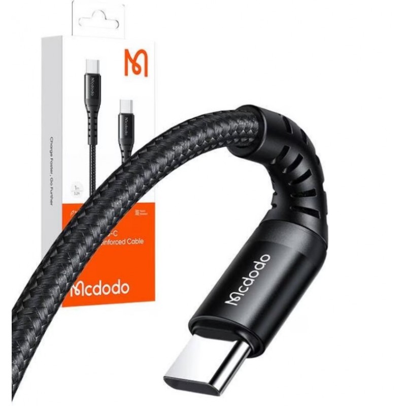 Кабель McDodo USB-C to USB-C 60W Data Cable 1m Black