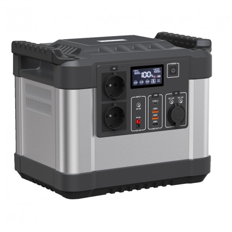 Зарядная Станция Power Station LiPower G1000L-S, 1000W, 1008Wh, QC, PD 60W, DC, Fast charge, LiFePO4 EU plug