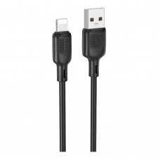 Кабель USB Borofone BX113 Silicone Lightning 2.4A 3m Черный