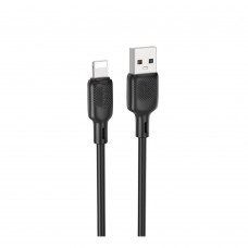 Кабель USB Borofone BX113 Silicone Lightning 2.4A 2m Черный