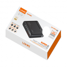 Сетевое Зарядное Устройство LDNIO A6140C 140W LED display GAN Черный